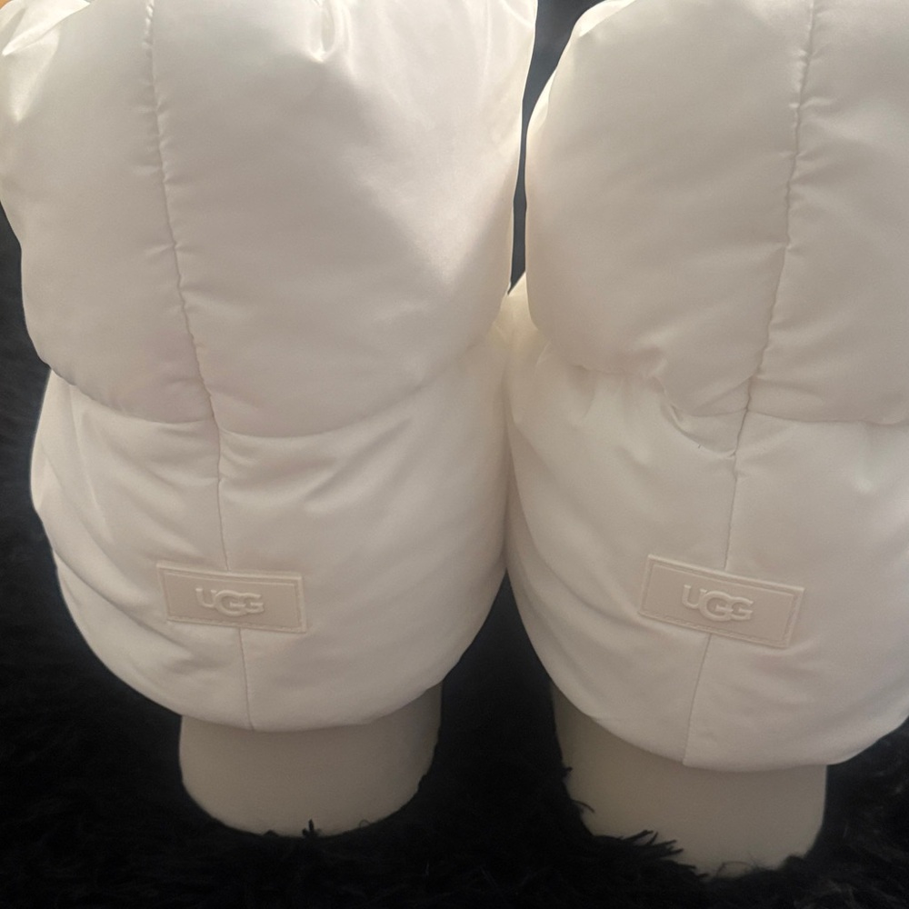 UGG Women's White Puffer Boots - Picture 3 of 5